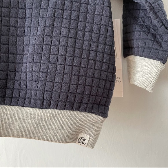 Quilted navy sweatshirt - Picture 4 of 6